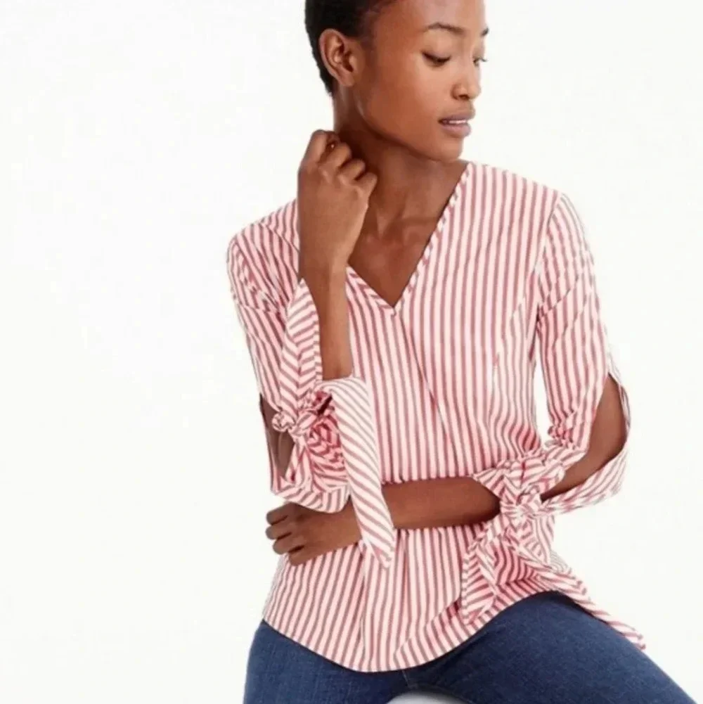 Universal Standard For J. Crew Striped Poplin Top XXS - Picture 2 of 9
